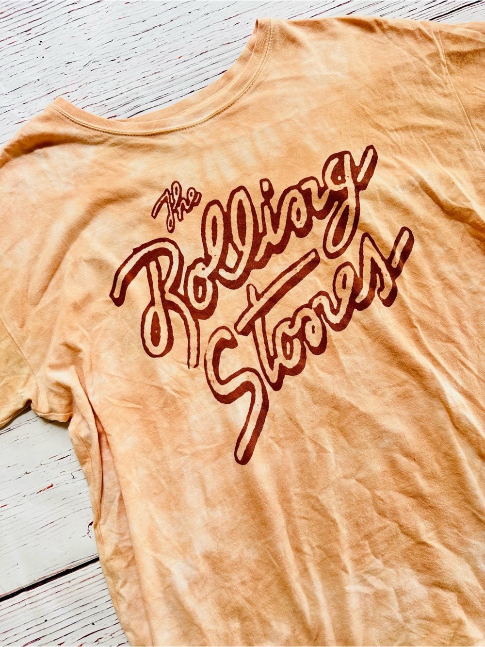 Rolling Stones Peach Short Sleeve Logo Tee! - Picture 2 of 4